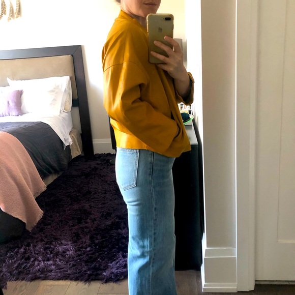 Yellow, 100% lamb leather jacket by hoss - Picture 3 of 8